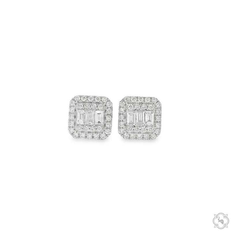 18K Gold Diamond Earrings 66806