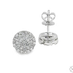 18K Gold Round Diamond Earrings 66807 - Image 7