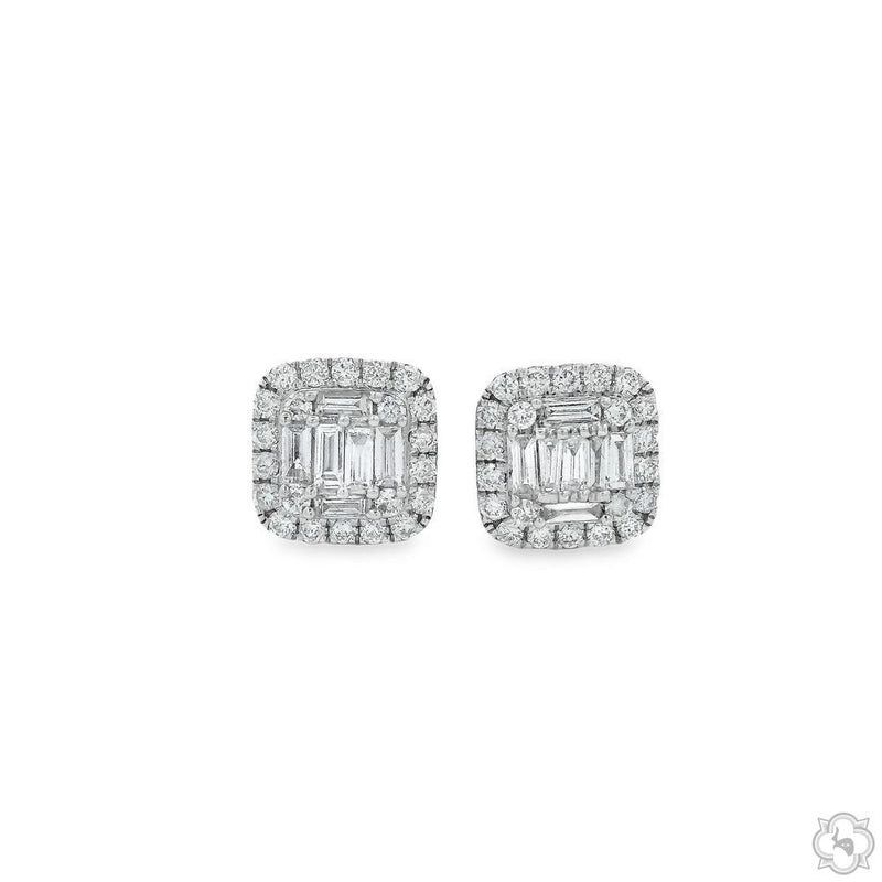 18K Gold Diamond Earrings 67011 - Image 1