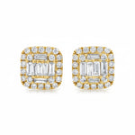 18K Gold Diamond Earrings 67011