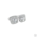 18K Gold Diamond Earrings 67011 - Image 2