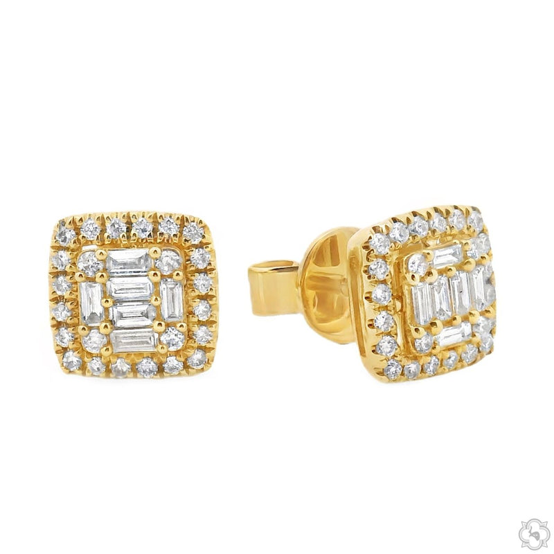 18K Gold Diamond Earrings, photo 5 of 16