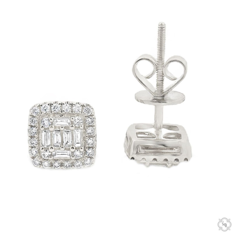 18K Gold Diamond Earrings 67012 - Image 8