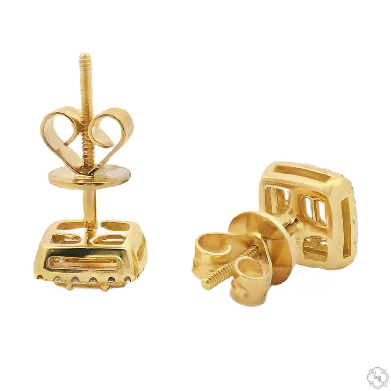 18K Gold Diamond Earrings, photo 9 of 16