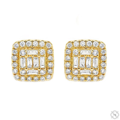 18K Gold Diamond Earrings 67012 - Image 1