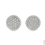 18K Gold Diamond Round Earrings 67019 - Image 5