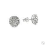 18K Gold Diamond Round Earrings 67019 - Image 6
