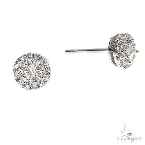 18K Gold Diamond Earrings 67020 - Image 2