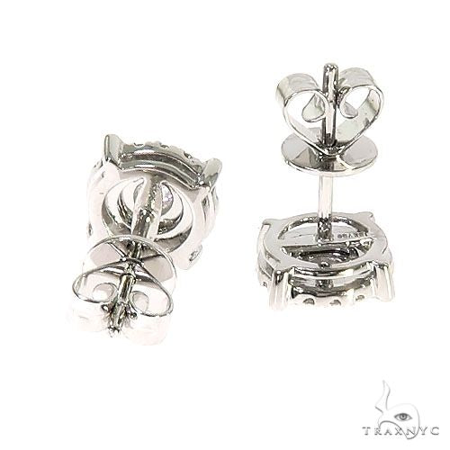 18K Gold Diamond Earrings 67305 - Image 3