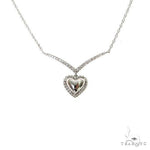 18K Gold Diamond Heart Necklace 67627 - Image 1