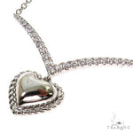 18K Gold Diamond Heart Necklace 67627 - Image 3
