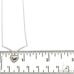 18K Gold Diamond Heart Necklace 67627 - Image 5