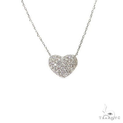 18K Gold Diamond Heart Necklace 67628 - Image 1