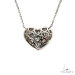 18K Gold Diamond Heart Necklace 67628 - Image 4