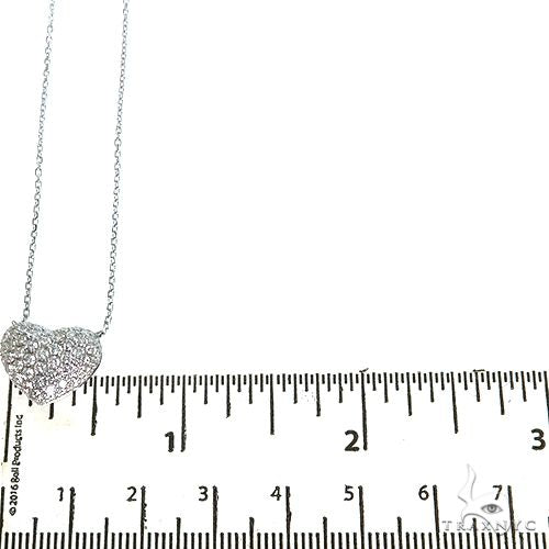 18K Gold Diamond Heart Necklace 67628 - Image 5