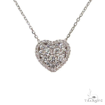 18K Gold Diamond Heart Necklace 67630 - Image 1
