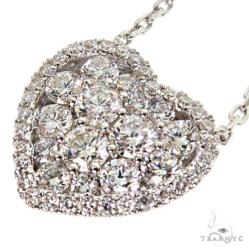 18K Gold Diamond Heart Necklace 67630 - Image 3