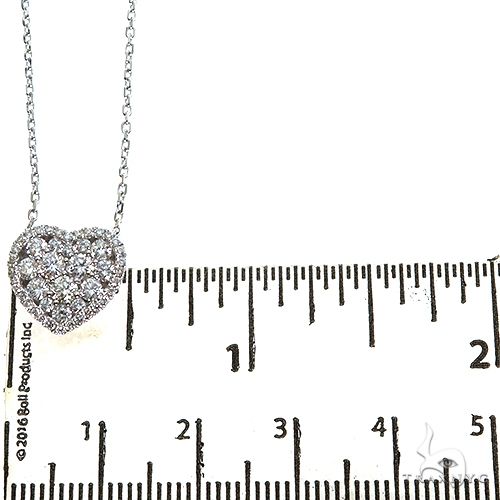 18K Gold Diamond Heart Necklace 67630 - Image 5