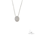 18K Gold Diamond Necklace With Adjustable Chain 67031 - Image 1
