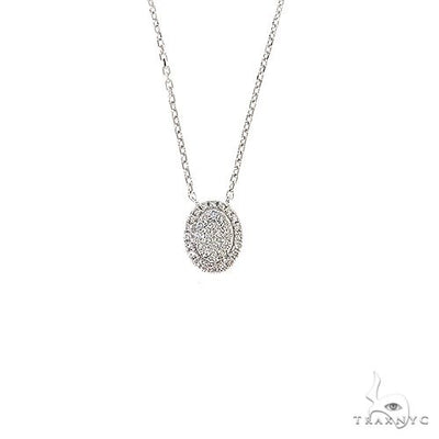 18K Gold Diamond Necklace With Adjustable Chain 67031 - Image 1