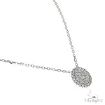 18K Gold Diamond Necklace With Adjustable Chain 67031 - Image 2