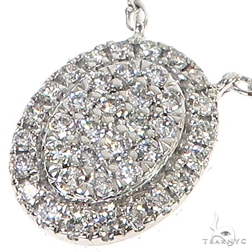 18K Gold Diamond Necklace With Adjustable Chain 67031 - Image 3
