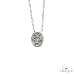 18K Gold Diamond Necklace With Adjustable Chain 67031 - Image 4