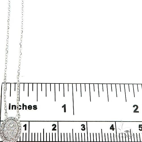 18K Gold Diamond Necklace With Adjustable Chain 67031 - Image 5