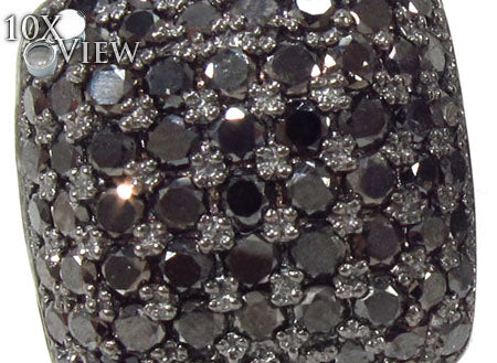 14K Gold Diamond Pillow Earrings 32897 - Image 4