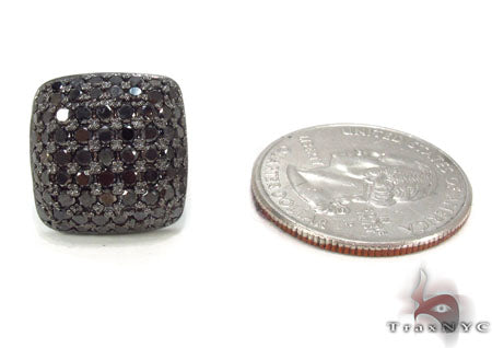 14K Gold Diamond Pillow Earrings 32897 - Image 6