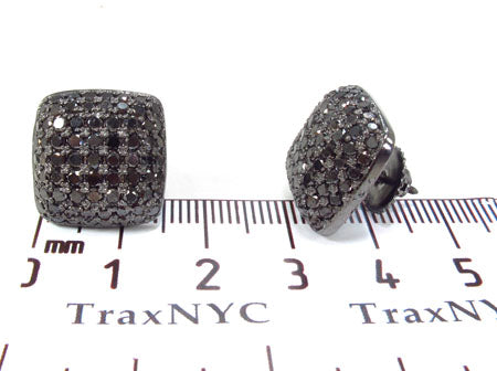 14K Gold Diamond Pillow Earrings 32897 - Image 7