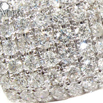 18K Gold Icy Diamond Pillow Earrings 25602 - Image 3