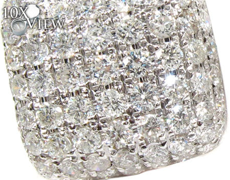 18K Gold Icy Diamond Pillow Earrings 25602 - Image 3