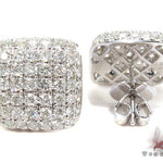 18K Gold Icy Diamond Pillow Earrings 25602 - Image 4