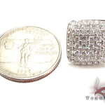 18K Gold Icy Diamond Pillow Earrings 25602 - Image 5