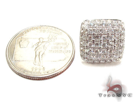 18K Gold Icy Diamond Pillow Earrings, photo 5 of 6