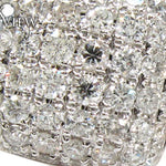 18K Gold Diamond Pillow Earrings 25603 - Image 3