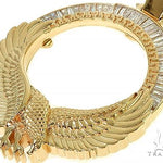 18K Gold Eagle Coin Frame Baguette Diamond Pendant 66361 - Image 4