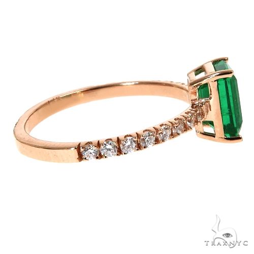 18K Gold Emerald Diamond Ring 67568 - Image 3