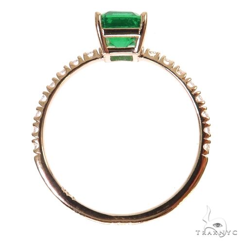 18K Gold Emerald Diamond Ring 67568 - Image 5