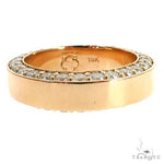 18K Gold Eternity Diamond Mens Wedding Ring 68916 - Image 2