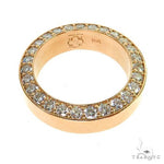 18K Gold Eternity Diamond Mens Wedding Ring 68916 - Image 4