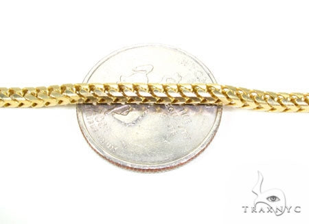 18k Yellow Gold Solid Franco Link Chain 30 Inches 4mm 41176 - Image 3