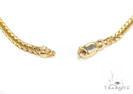 18k Yellow Gold Solid Franco Link Chain 30 Inches 4mm 41176 - Image 4