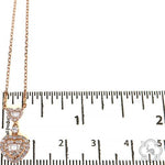 18K Gold Heart Baguette Diamond Necklace 68504 - Image 11