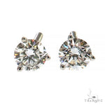 18K Gold 25 Pt Lab Diamond Stud Earrings 68056 - Image 1