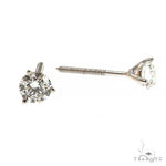 18K Gold 25 Pt Lab Diamond Stud Earrings 68056 - Image 2