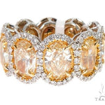 18K Gold Oval Diamond Queens Eternity Ring 64389 - Image 2