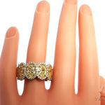 18K Gold Oval Diamond Queens Eternity Ring 64389 - Image 6