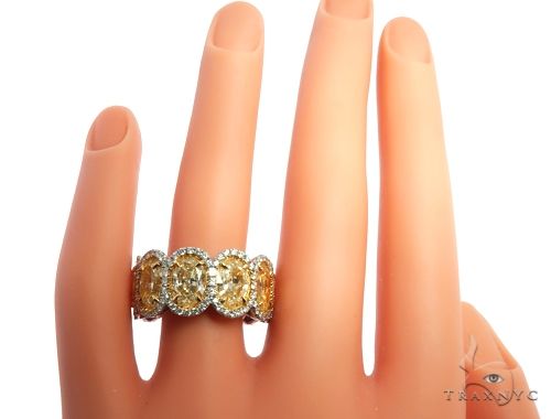 18K Gold Oval Diamond Queens Eternity Ring 64389 - Image 6